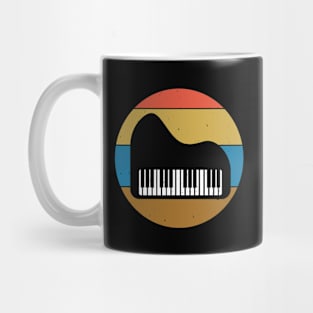 Retro Piano Design, Gift For Musicians Mug